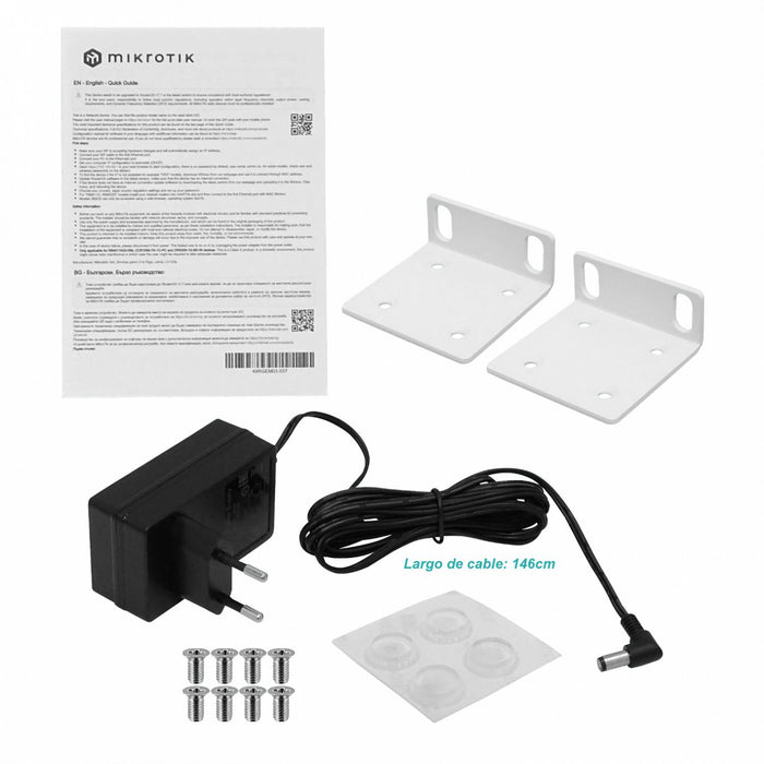 Switch MikroTik 24 puertos Gigabit con 2 puertos Clickbox