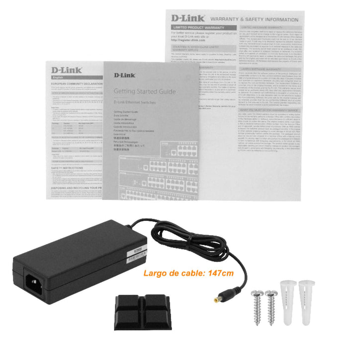 Switch PoE 8 Puertos 1000 Mbps D-LINK Smart, 48V Clickbox