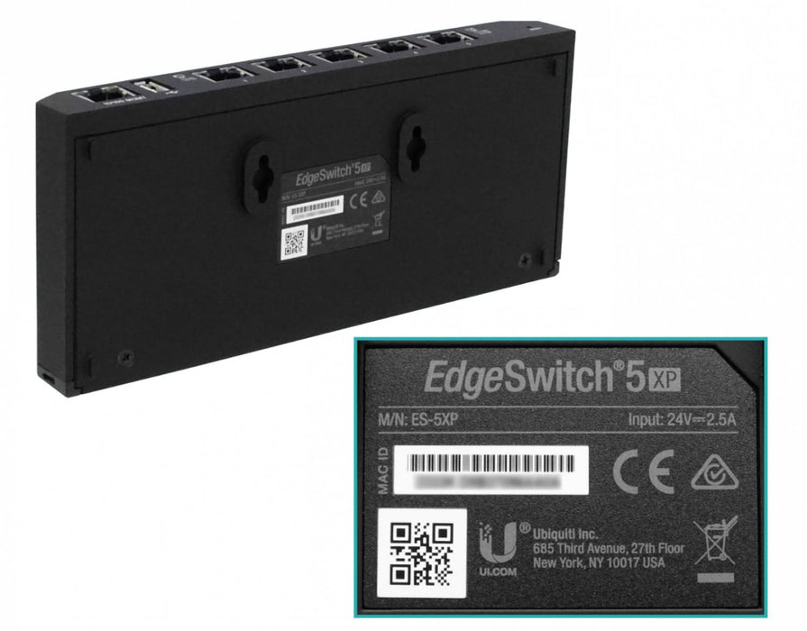 Switch PoE UBIQUITI 5 Puertos 1000 Mbps 24V Clickbox