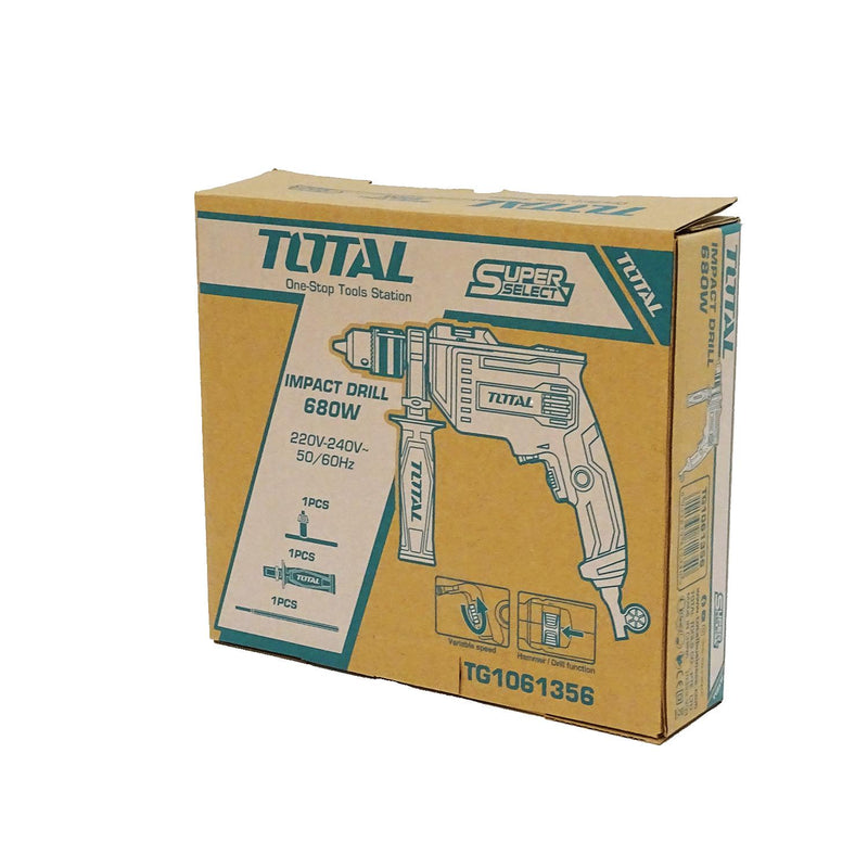Taladro de impacto TOTAL 680W 240VAC 3000RPM Clickbox