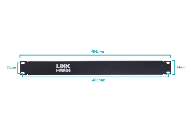 Tapa Rack 19" Fierro Negro 1U LINKMADE Clickbox