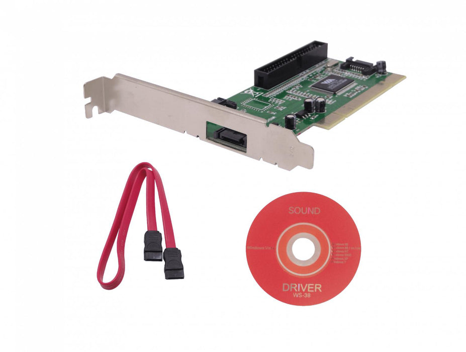 Tarjeta PCI con 3 puertos SATA1.0 de 150mbps y 1 Clickbox