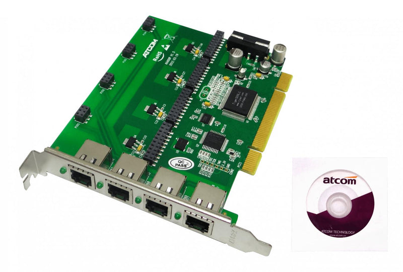 Tarjeta PCI ATCOM 4X 4-RJ11 compatible con AX110 Clickbox