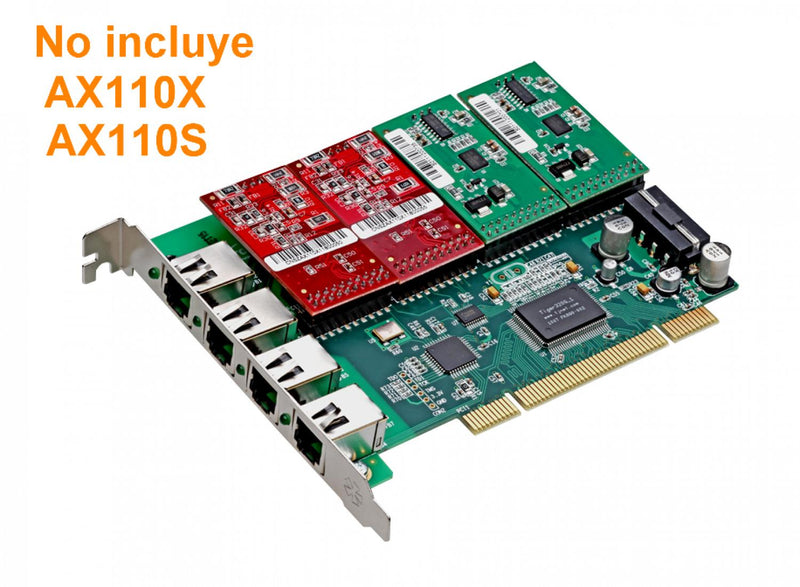 Tarjeta PCI ATCOM 4X 4-RJ11 compatible con AX110 Clickbox