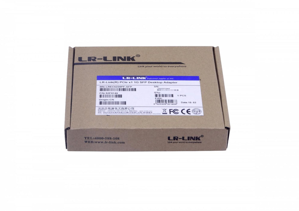 Tarjeta de red PCIe-x1 1-SFP 1G NIC Clickbox