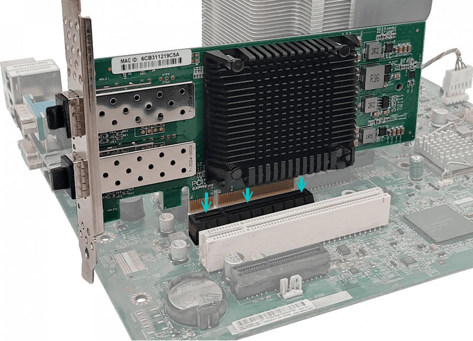 Tarjeta de red PCIe-x8 2-SFP28 25G NIC LRES1021PF Clickbox