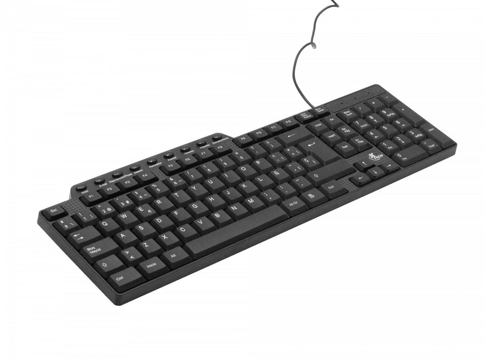 Teclado USB con cable de 120cm y diseño QWERTY en Clickbox