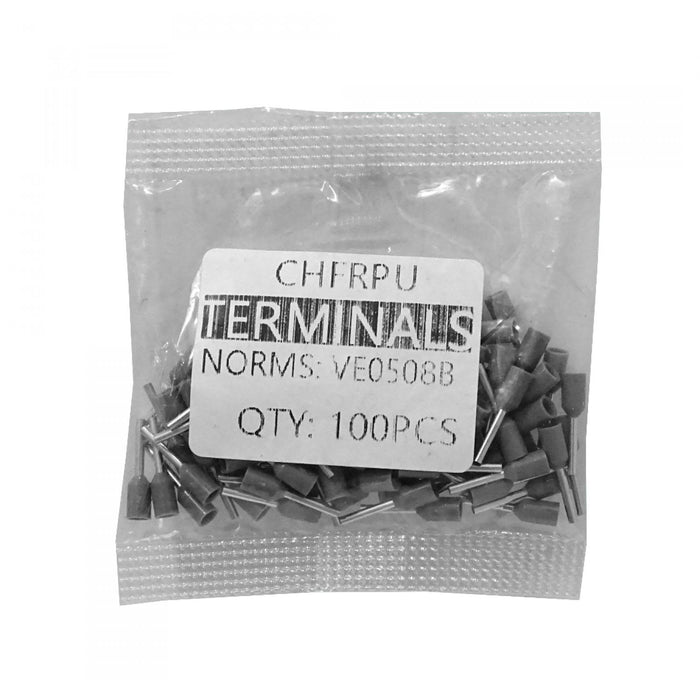 Terminal aislado para cables AWG22 de 0,5mm2, 100 Clickbox