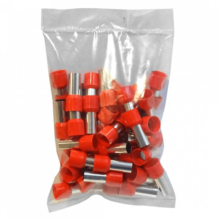 Terminal aislado rojo 50mm2 AWG1 para crimpado - Clickbox