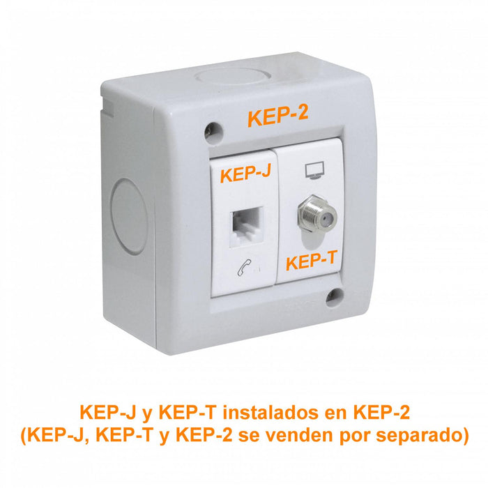 Toma RJ11 6P4C blanco KALOP compatible con Clickbox