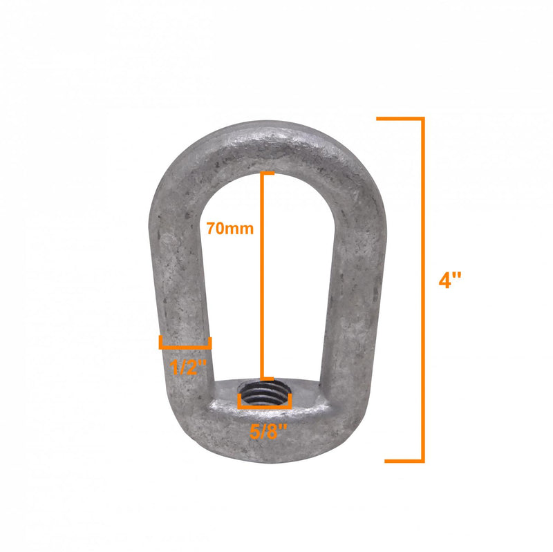 Tuerca Ojo Fierro Galvanizado 5/8x4 Clickbox