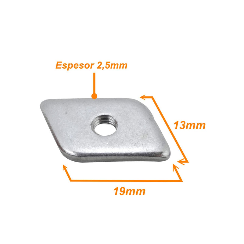 Tuerca Plana M5 19x13x2,5mm 1-und CCA-M5 Clickbox