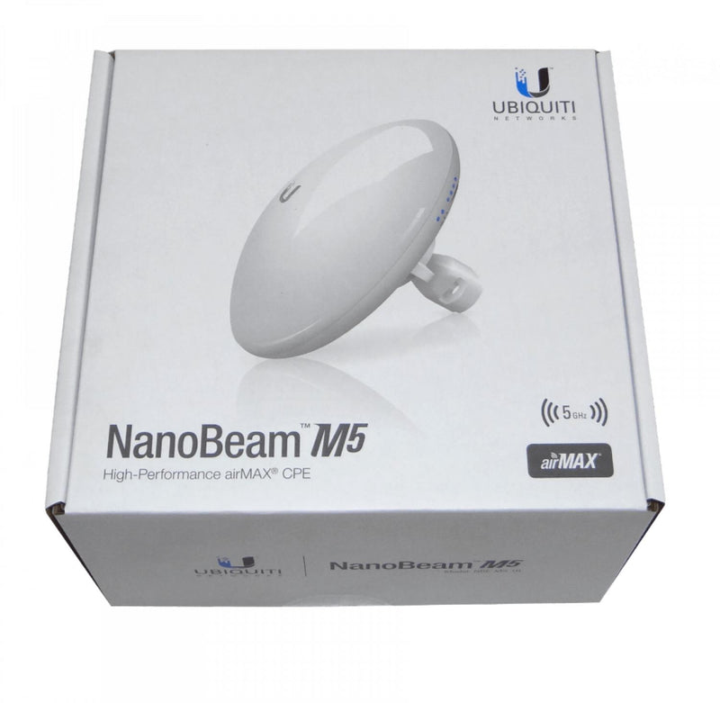 UBIQUITI 5GHz 16dBi 2x2 NanoBeamM5 con Clickbox