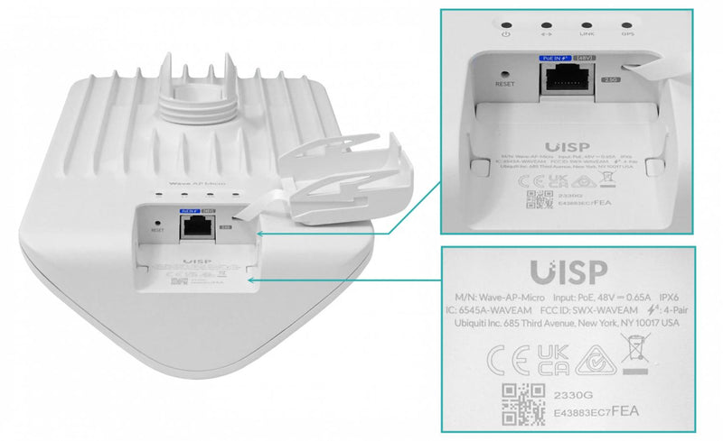 UBIQUITI PtmP 90Âº 1-2500 20/13,5dBi 60/5GHz GPS Clickbox
