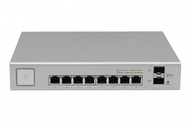 UBIQUITI Switch 120W 8 Puertos PoE Gigabit 2 SFP Clickbox