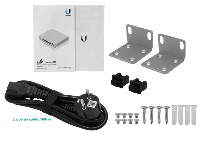 UBIQUITI Switch 120W 8 Puertos PoE Gigabit 2 SFP Clickbox