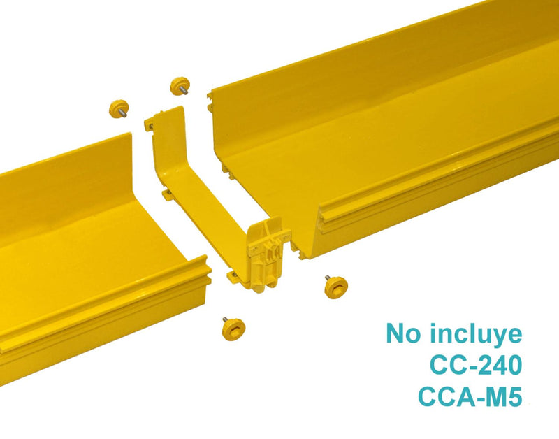 Unión amarilla 240x100mm PC+ABS LSZH hembra para Clickbox