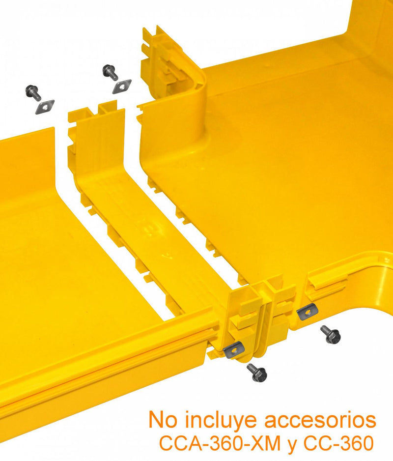 Unión amarilla 360x100mm PC+ABS LSZH Clickbox