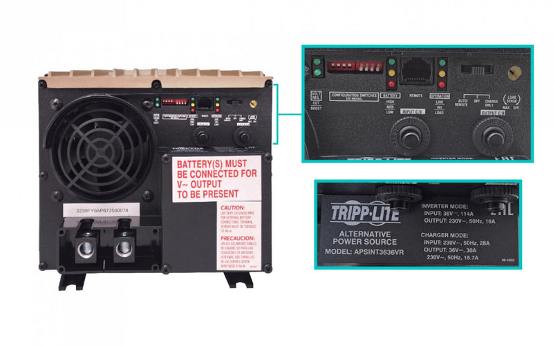 UPS 3600W/7200W 36VDC 230VAC PWM sin Clickbox