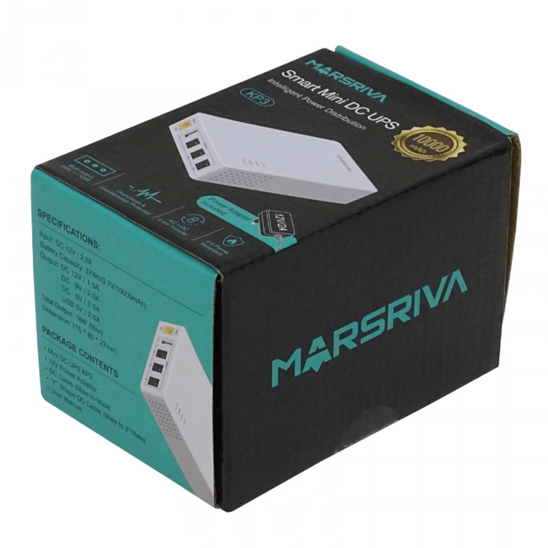 UPS DC 37Wh con Entrada 12V-2A y Salida USB/Plug Clickbox