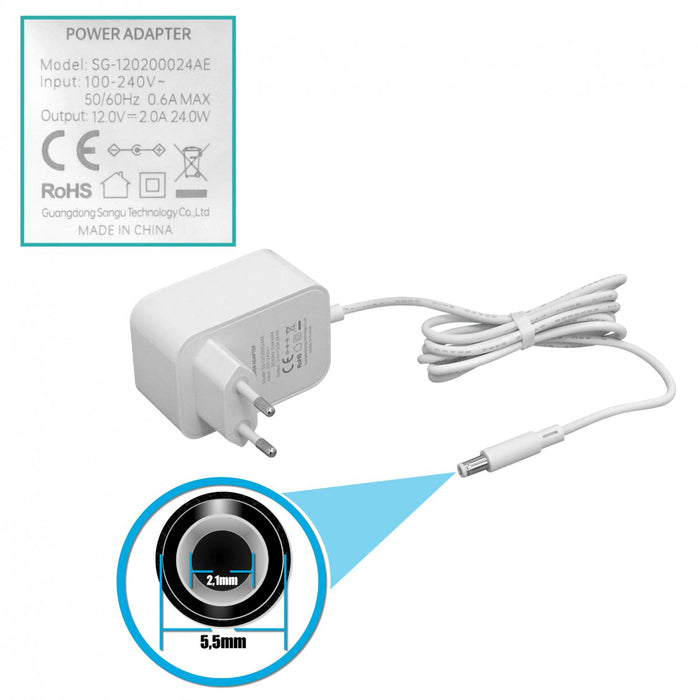 UPS DC 37Wh con Entrada 12V-2A y Salida USB/Plug Clickbox