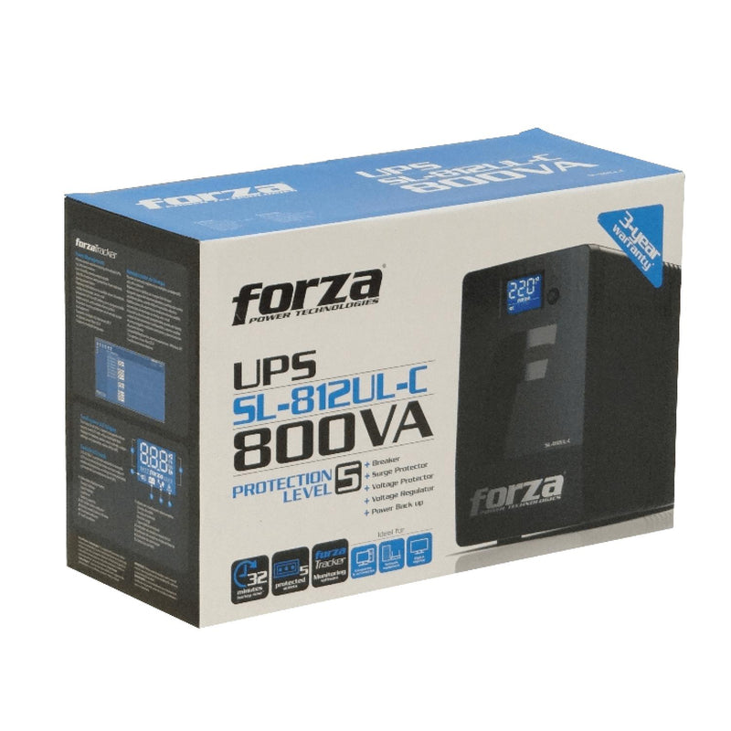 UPS interactiva 800VA con AVR y USB Clickbox