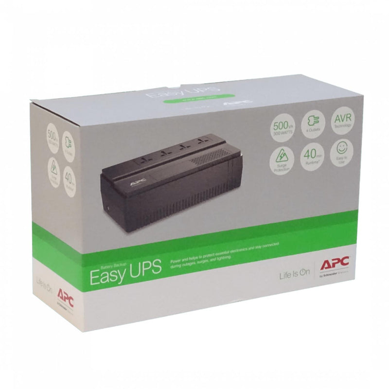 UPS Interactiva APC 500VA 300W 4 Salidas con AVR Clickbox