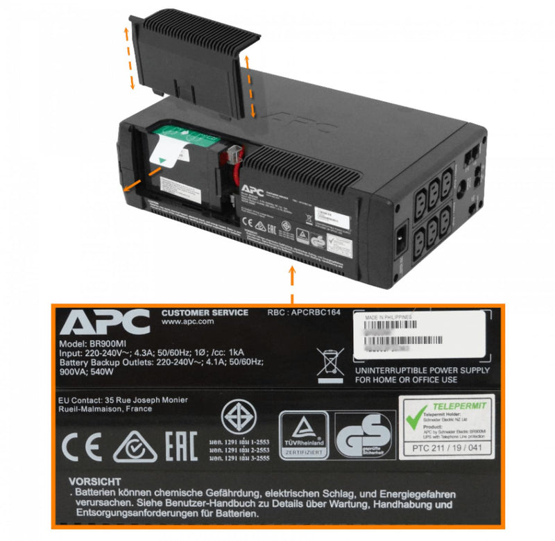 UPS Interactiva APC 900VA 540W 6 Tomas C13 Clickbox