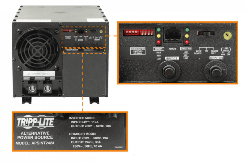 UPS onda sinusoidal pura 2400/4800W 24VDC Clickbox