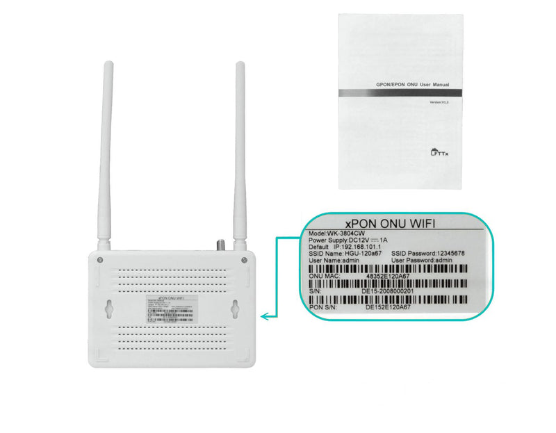 WOLCK GPON CATV-F-H N300-2,4GHz 4-1000 Clickbox