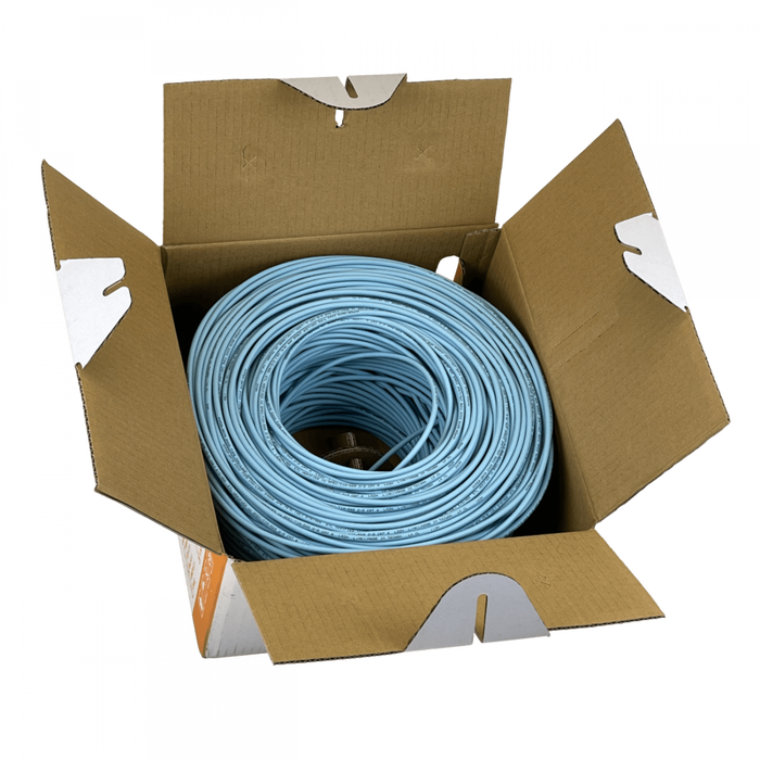 Caja Cable Cobre LINKMADE LSZH Azul CAT6 UTP 300mt Unifilar