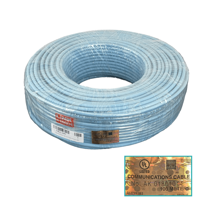 Caja Cable Cobre LINKMADE LSZH Azul CAT6 UTP 100mt Unifilar