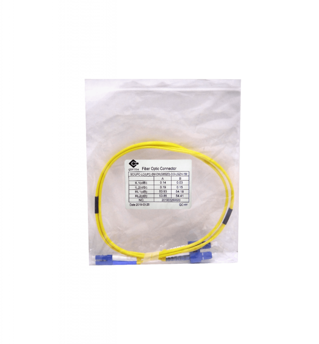 Cable Fibra Óptica 1m LC-SC UPC SM Duplex 9/125µm Clickbox