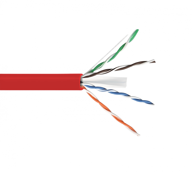 Caja Cable LINKMADE ROJO CAT6 UTP 300MT UNIFILAR COBRE