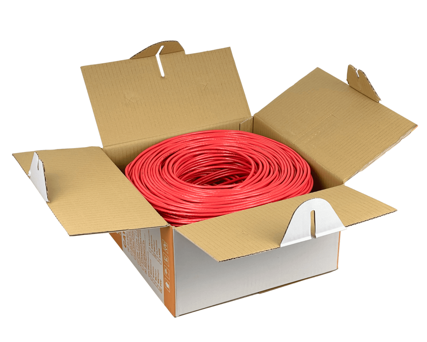 Caja Cable LINKMADE ROJO CAT6 UTP 300MT UNIFILAR COBRE