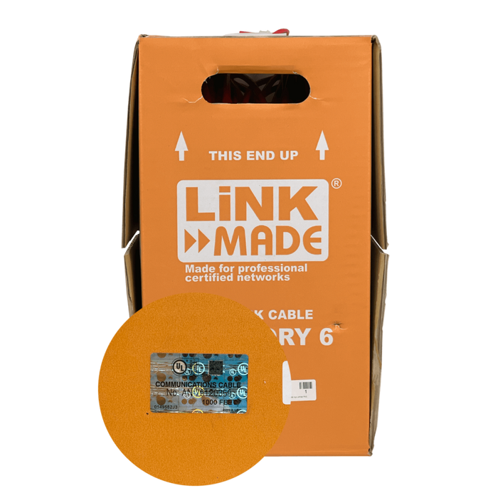 Caja Cable LINKMADE ROJO CAT6 UTP 300MT UNIFILAR COBRE