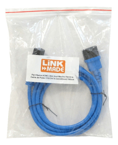 Clickbox Pack 3 Unid Mayorista Cable Azul C13/c14 1,8mt